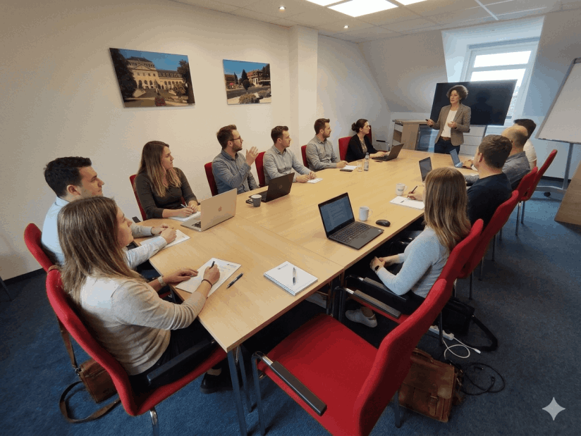 Seminarteilnehmer bei der Arbeit